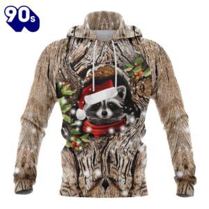 Christmas Raccoon Christmas Hoodie All Over Print  , Pet Christmas 3d Shirt