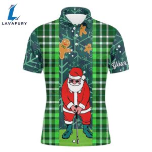 Christmas Santa Golf Mens Polo…