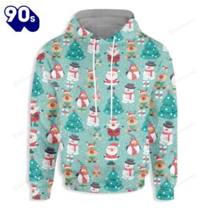 Christmas Seamless  Christmas Hoodie All Over Print  , Pet Christmas 3d Shirt