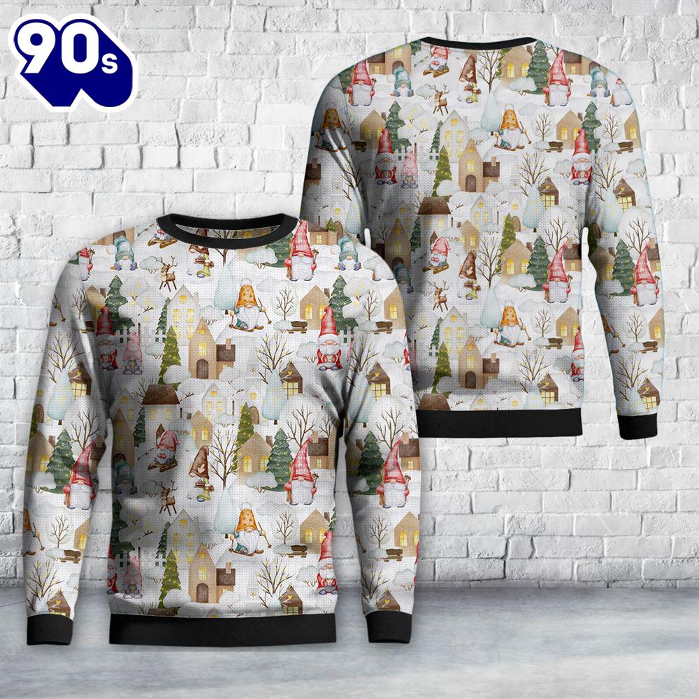Christmas Seamless Pattern With Cute Gnomes Sweater Christmas Seamless Pattern With Cute Gnomes Sweater