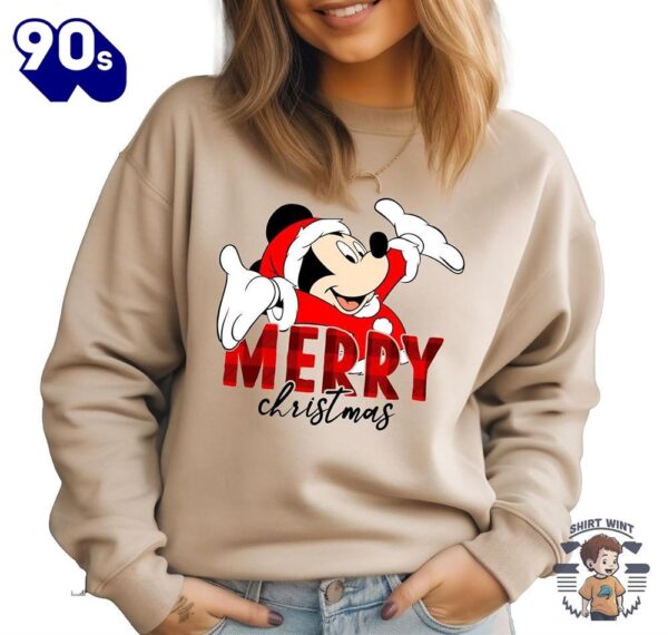 Christmas Sweatshirts, Mickey Mouse Merry Christmas Sweatshirt Gift Xmas
