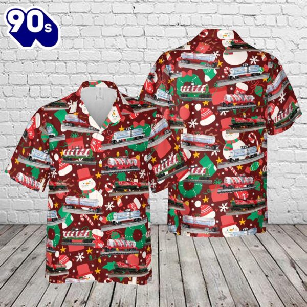 Christmas Tank Car Hawaiian Shirt