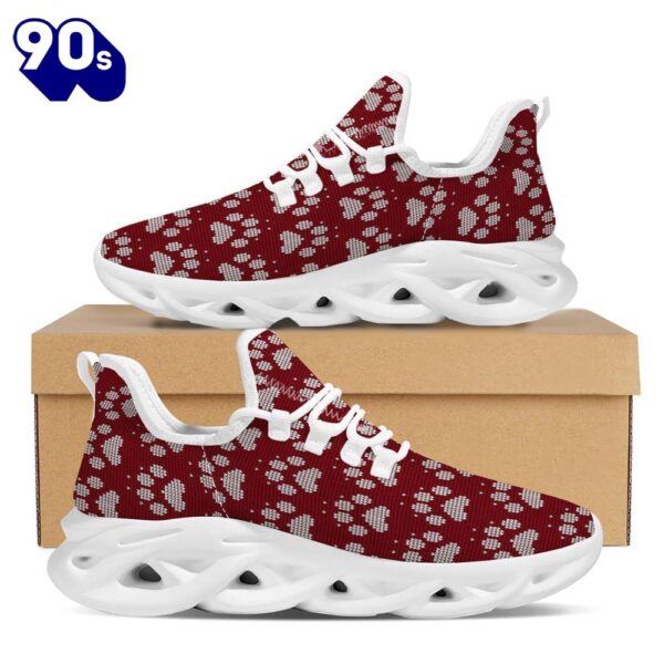 Christmas Ugly Paw White Max Soul Shoes