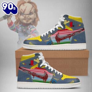 Chucky Blood Air Jordan 1 Sneakers – Gift  For Halloween