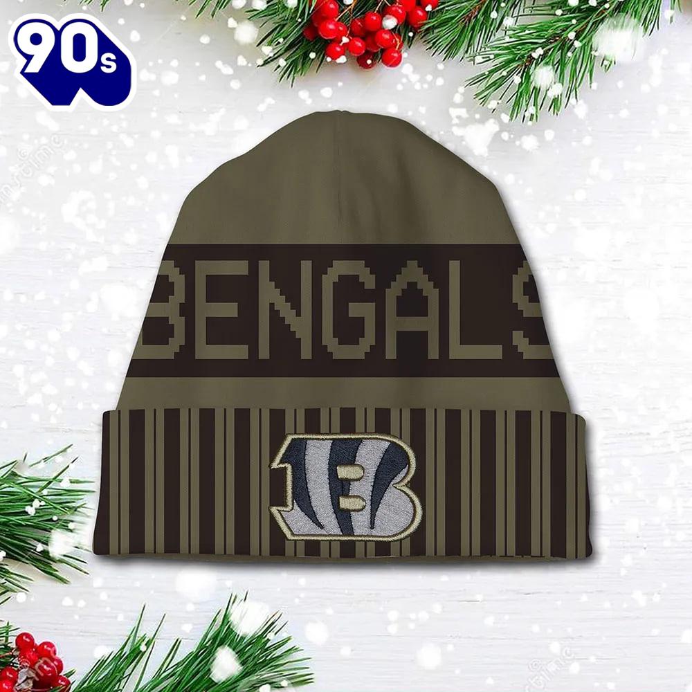 Cincinnati Bengals 2025 Salute to Service Beanie Hat Cincinnati Bengals 2025 Salute to Service Beanie Hat