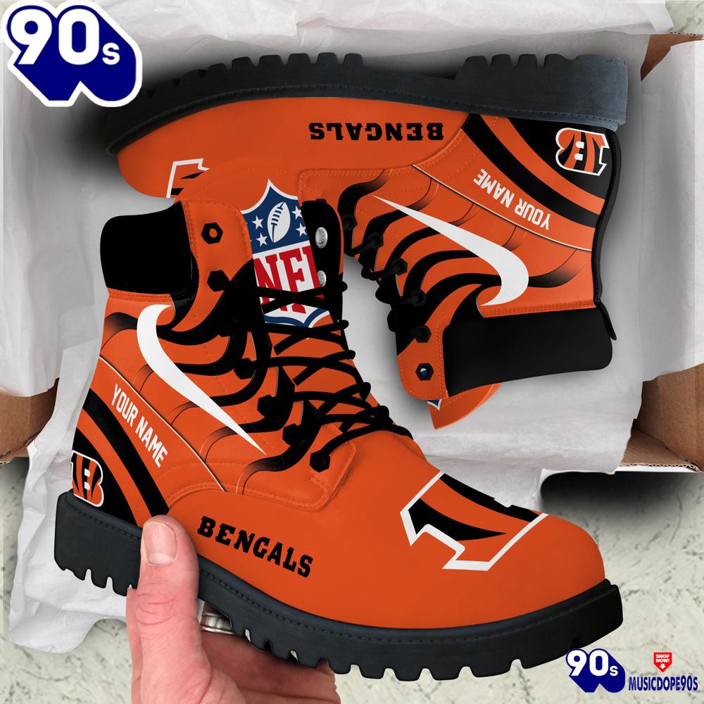Cincinnati Bengals Custom Boots Shoes Idea Gift For Fan Cincinnati Bengals Custom Boots Shoes Idea Gift For Fan
