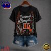Cincinnati Bengals NFL Floral Garden V Neck T Shirt, NFL Fan V Neck Shirt