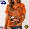 Cincinnati Bengals NFL Snoopy Peanuts Fall Season V Neck T Shirt, NFL Fan V Neck Shirt