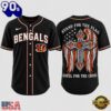 Cincinnati Bengals NFL Stand For The Flag Kneel For The Cross Baseball Jersey Shirt , Trending NFL Jersey
