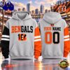 Cincinnati Bengals NFL Two Tone Colorblock Varsity Hoodie, NFL Trending Shirt