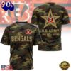 Cincinnati Bengals NFL Veterans US Army Camo New Design 3D Shirt , NFL Trending Shirt