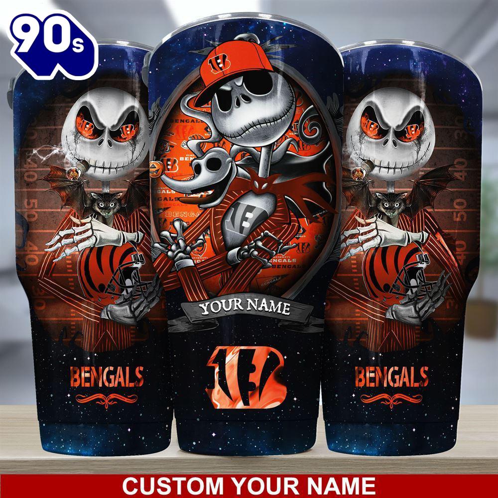 Cincinnati Bengals NFL-Custom Tumbler Jack The Nightmare Before Christmas Cincinnati Bengals NFL-Custom Tumbler Jack The Nightmare Before Christmas