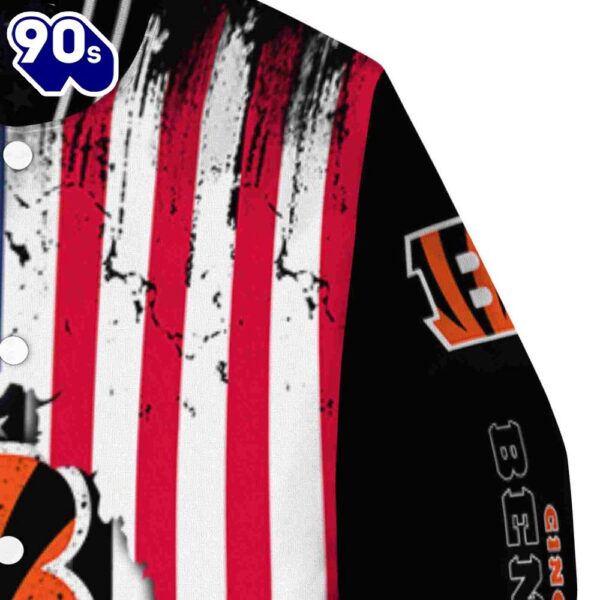 Cincinnati Bengals Patriotic Theme Black Jacket