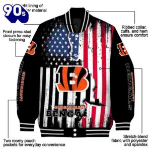 Cincinnati Bengals Patriotic Theme Black Jacket