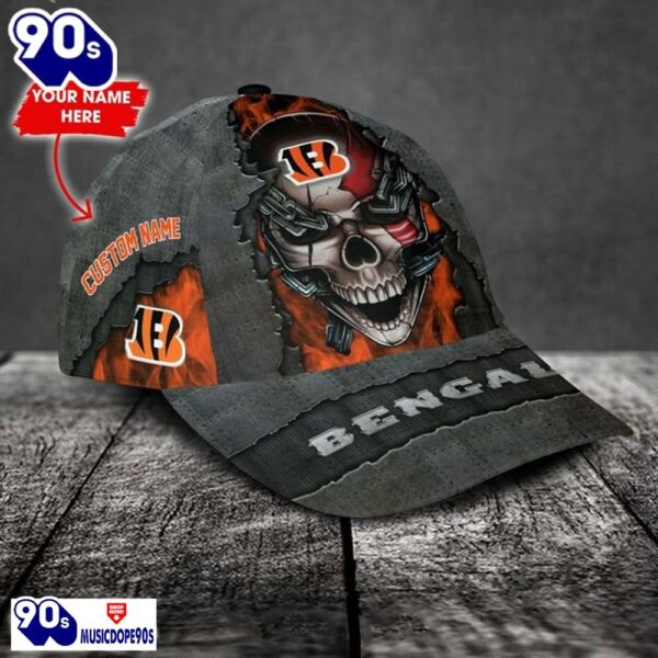 Cincinnati Bengals-Personalized NFL Skull Cap V3