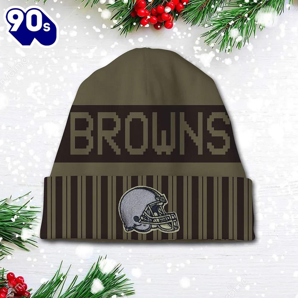Cleveland Browns 2025 Salute to Service Beanie Hat Cleveland Browns 2025 Salute to Service Beanie Hat