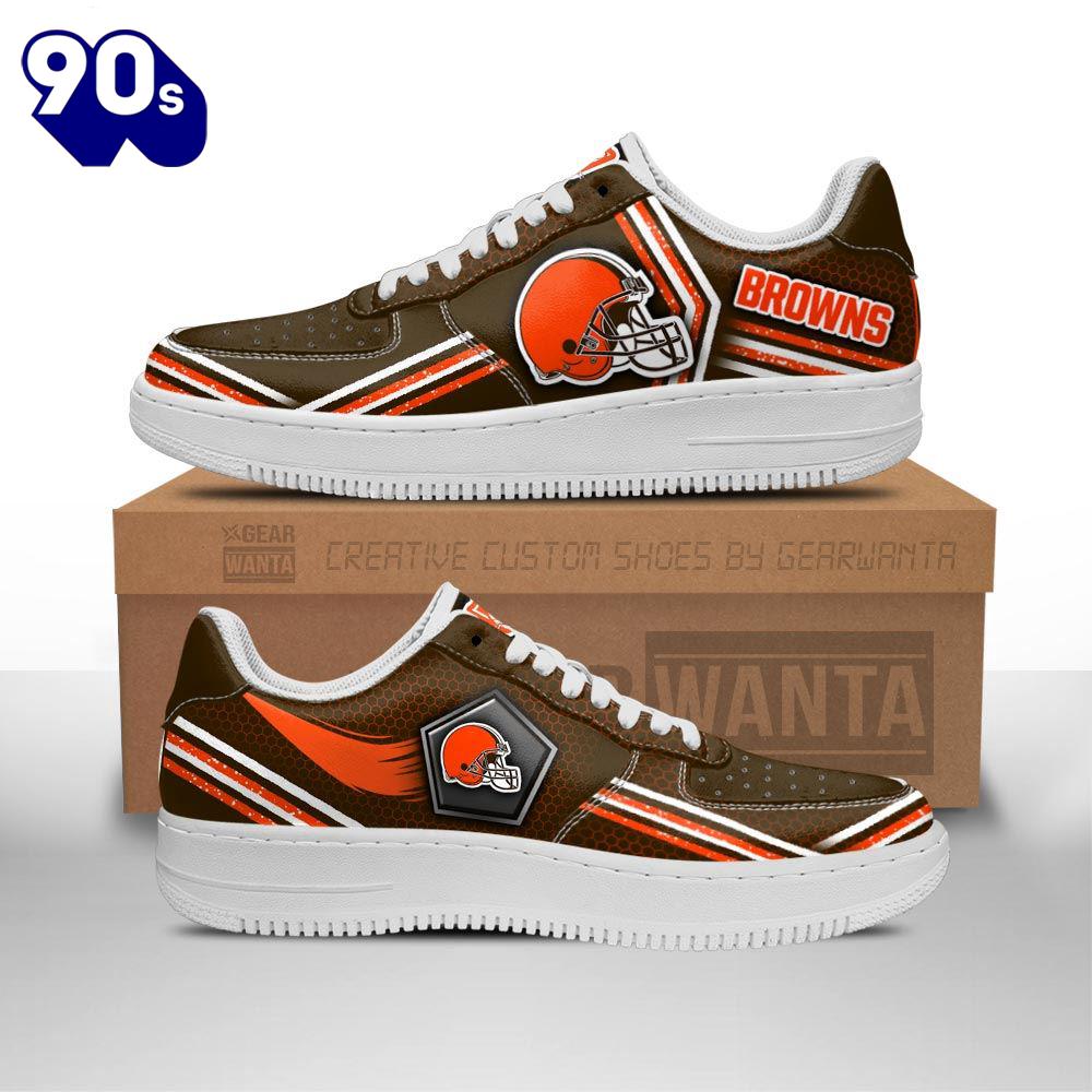 Cleveland Browns Air Sneakers Custom Force Shoes For Fans Cleveland Browns Air Sneakers Custom Force Shoes For Fans