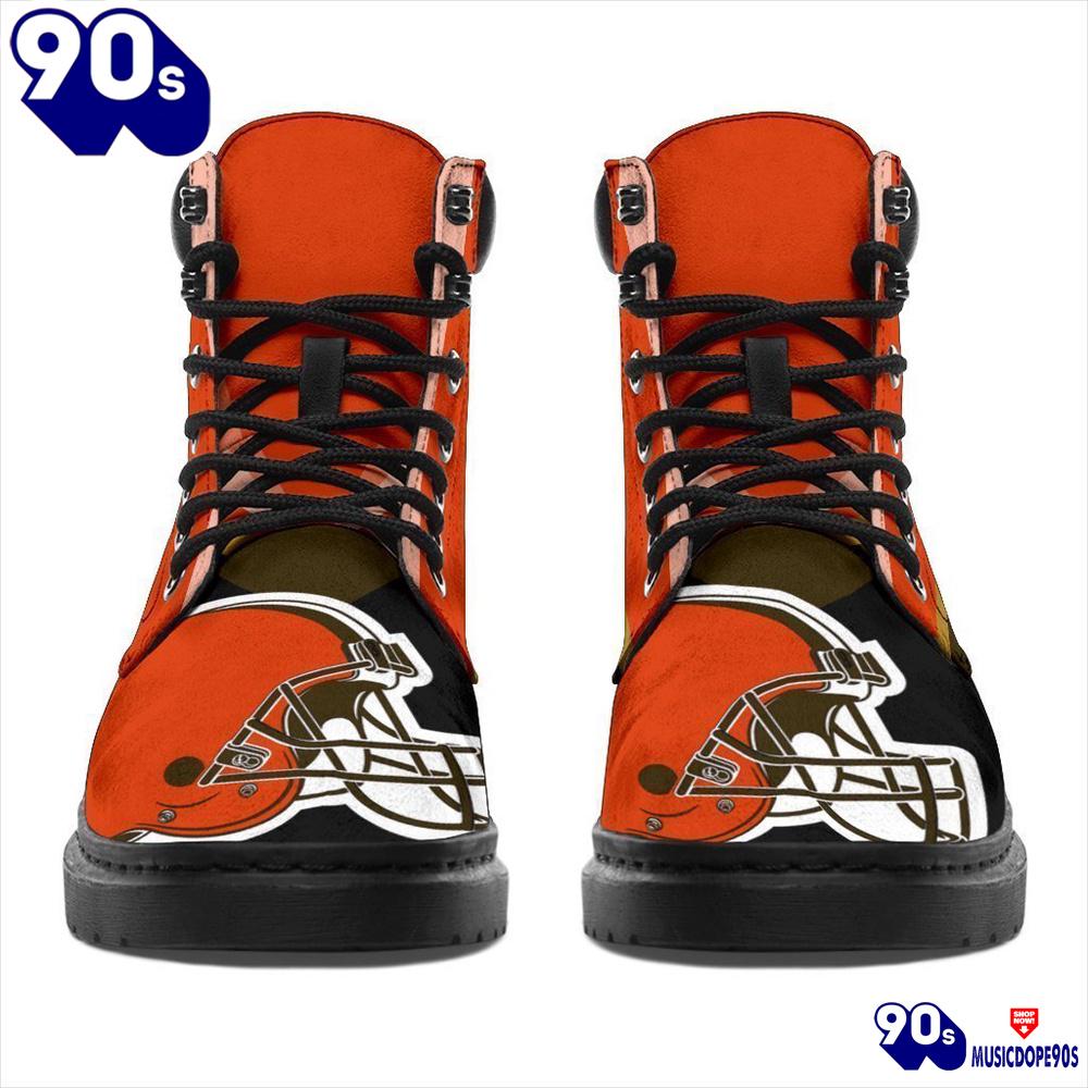 Cleveland Browns All Season Boots Casual Shoes Vegan Leather Custom Boot Shoes Cleveland Browns All Season Boots Casual Shoes Vegan Leather Custom Boot Shoes