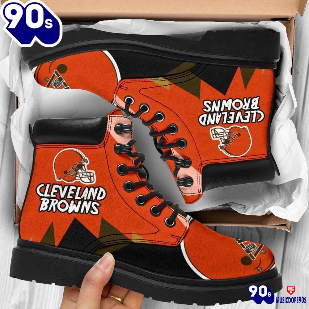 Cleveland Browns All Season Boots Casual Shoes Vegan Leather Custom Boot Shoes Cleveland Browns All Season Boots Casual Shoes Vegan Leather Custom Boot Shoes