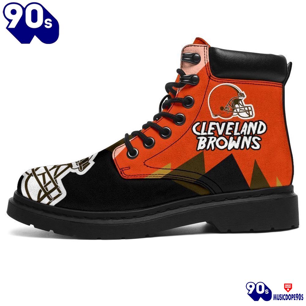 Cleveland Browns All Season Boots Casual Shoes Vegan Leather Custom Boot Shoes Cleveland Browns All Season Boots Casual Shoes Vegan Leather Custom Boot Shoes