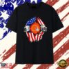 Cleveland Browns American flag ripped chest T Shirt, Viral 2D Graphic Tee