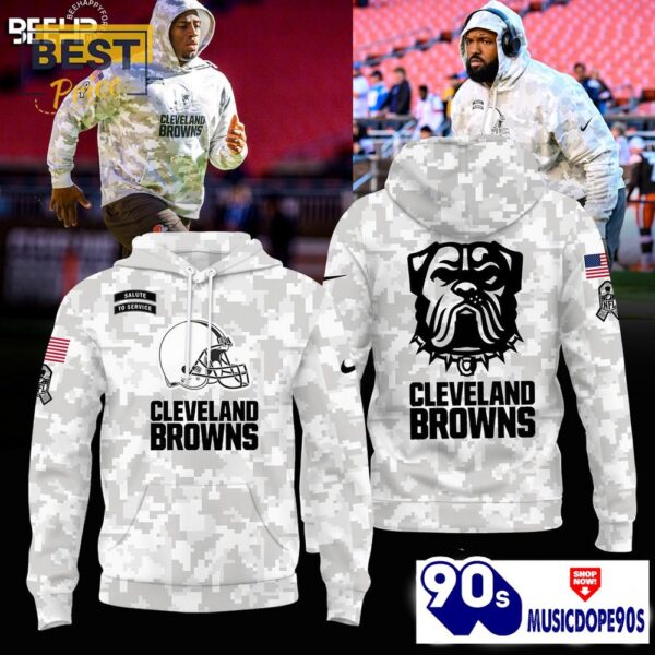 Cleveland Browns Camo 2024 Salute to Service Hoodie, Jogger, Cap