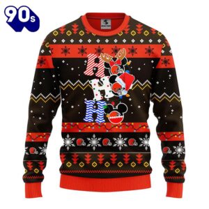 Cleveland Browns HoHoHo Mickey Christmas Ugly Sweater