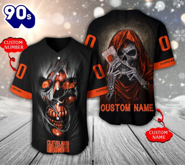 Cleveland Browns NFL 3D Personalized Baseball Jersey Shirt For Fans