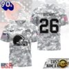 Cleveland Browns NFL Salute to Service Custom Name & Number Camo 3D Shirt, NFL Trending Shirt
