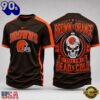 Cleveland Browns NFL Till I’m Dead Forever Skull Fan Pride 3D Shirt, NFL Trending Shirt