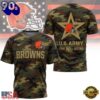 Cleveland Browns NFL Veterans US Army Camo New Design 3D Shirt , NFL Trending Shirt