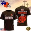 Cleveland Browns NFL Whole Lot of Football Christian Cross 3D Shirt, NFL Trending Shirt