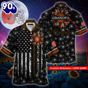 Cleveland Browns NFL-Hawaii Shirt Sunflower…