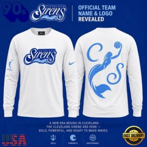 Cleveland Sirens 2028 WNBA Primary Logo Long Sleeve Shirt