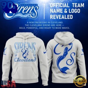 Cleveland Sirens 2028 WNBA Primary Logo Sky High Cream Hoodie