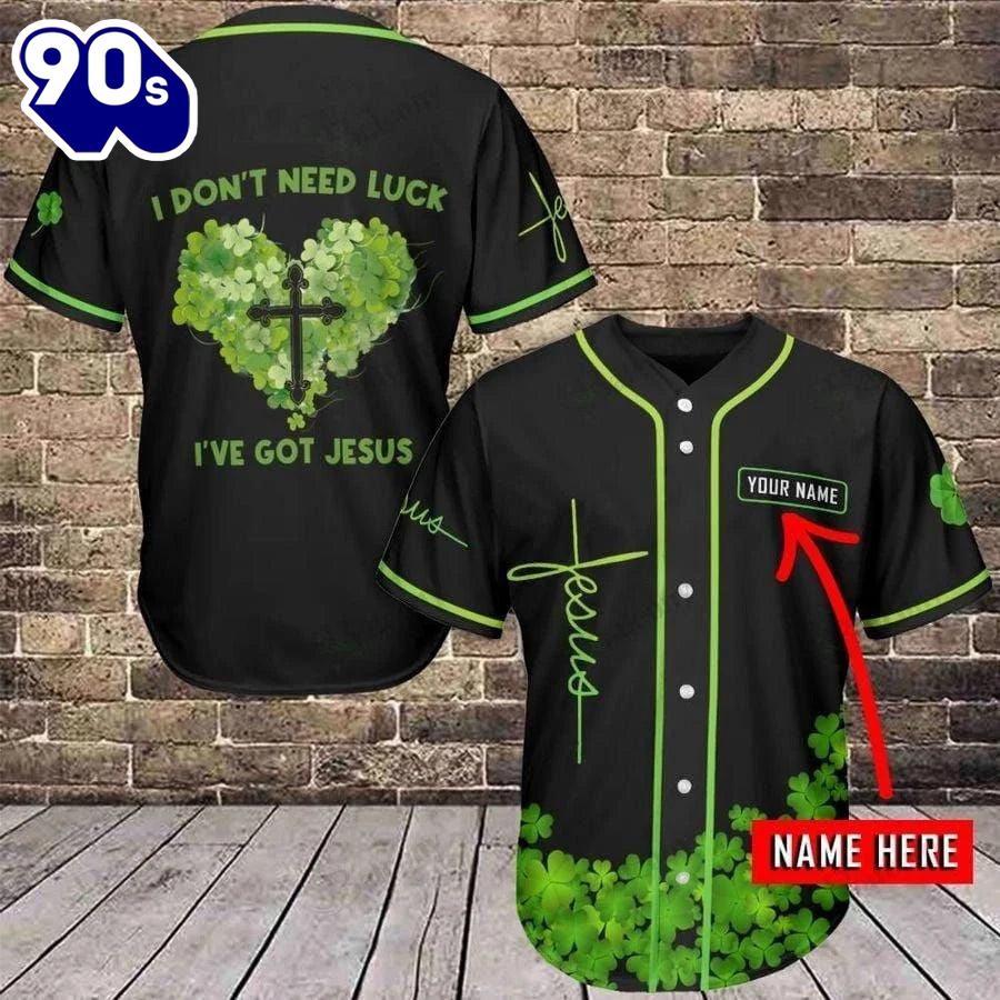 Clover I've Got Jesus Irish Cross Custom Baseball Jersey Gift Christmas Clover I've Got Jesus Irish Cross Custom Baseball Jersey Gift Christmas