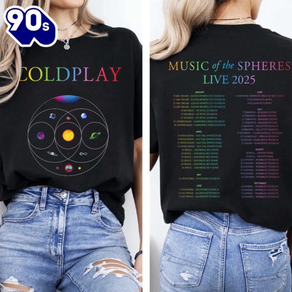 Coldplay Music of the Spheres Tour Unisex T-Shirt Tonight in 2025 For Fans