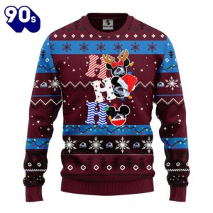 Colorado Avalanche Hohoho Mickey Christmas Ugly Sweater