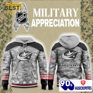 Columbus Blue Jackets 2024 Military Appreciation Hoodie, Jogger, Cap