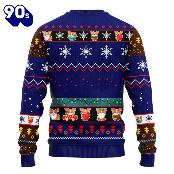 Corgi Cute Noel Mc Ugly Christmas Blue