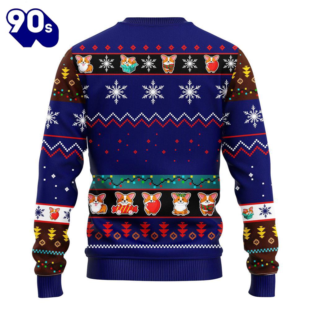 Corgi Cute Noel Mc Ugly Christmas Blue Corgi Cute Noel Mc Ugly Christmas Blue