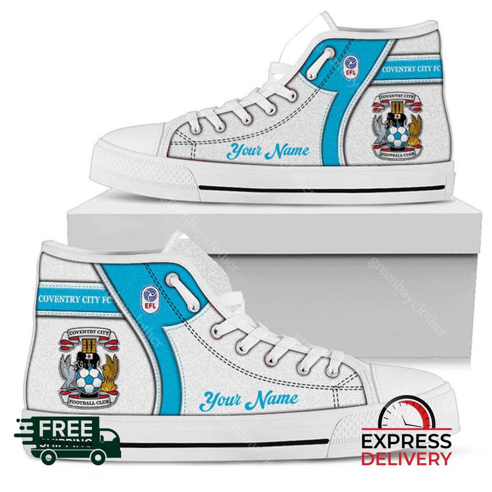 Coventry City Personalzied High Top Canvas Shoes Coventry City Personalzied High Top Canvas Shoes