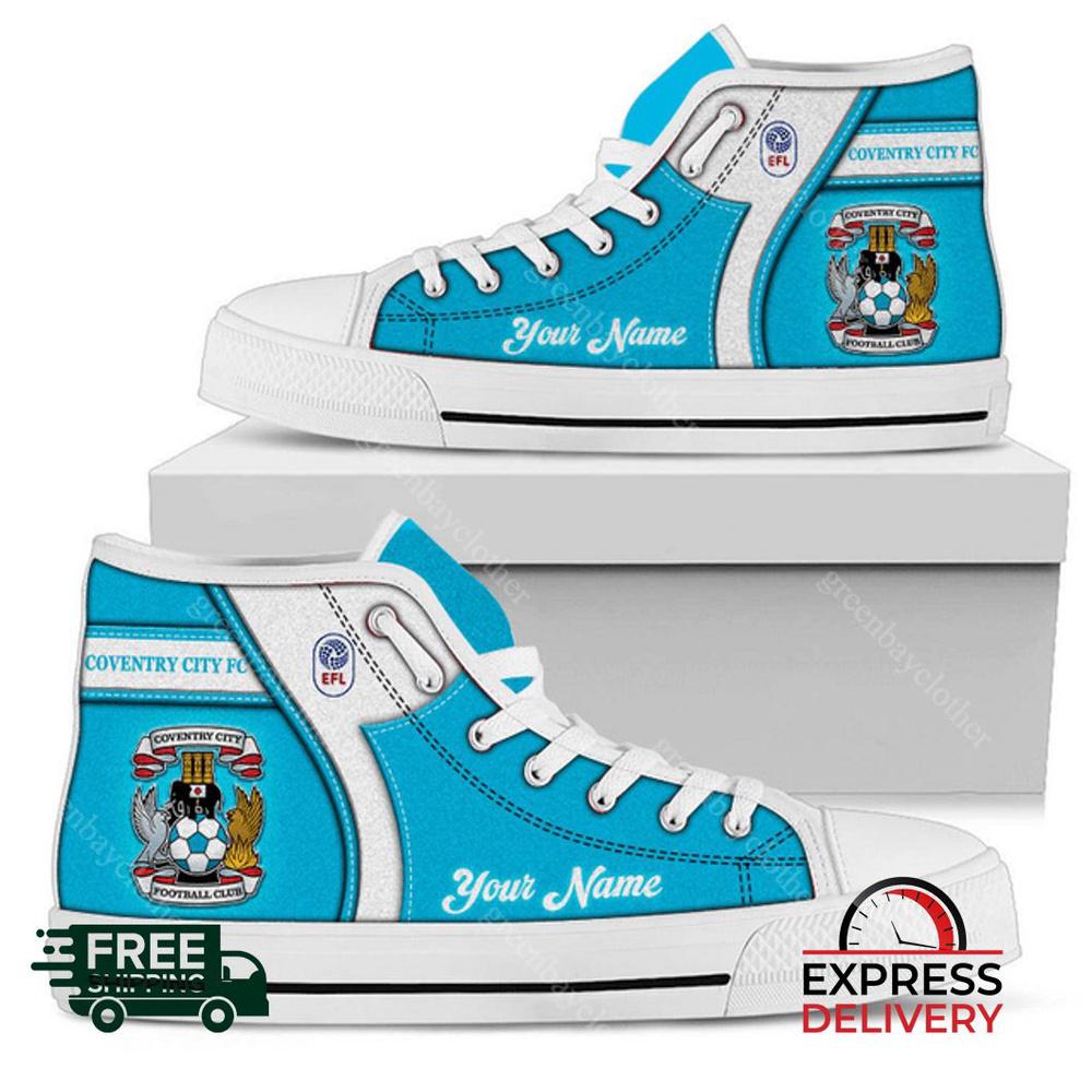 Coventry City Personalzied High Top Canvas Shoes Coventry City Personalzied High Top Canvas Shoes