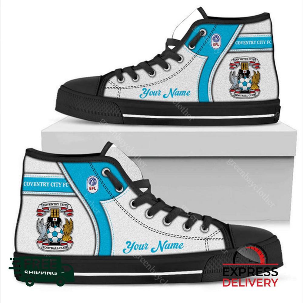 Coventry City Personalzied High Top Canvas Shoes Coventry City Personalzied High Top Canvas Shoes