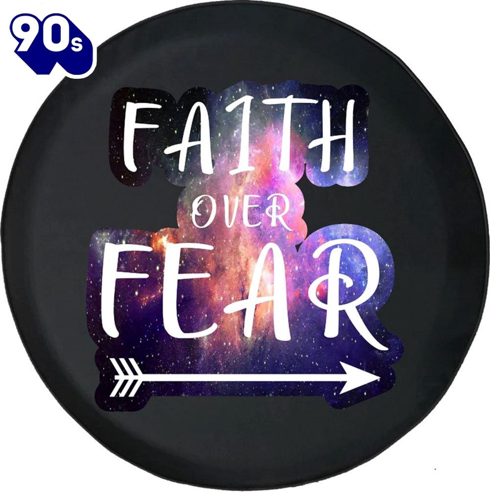 Cross Purple Faith Over Fear Galaxy Spare Tire Cover - Christian Tire Cover Car Decor Cross Purple Faith Over Fear Galaxy Spare Tire Cover - Christian Tire Cover Car Decor