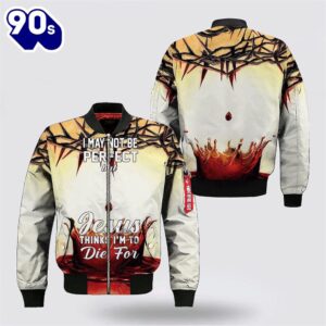 Crown Of Thorns Blood Bomber Jacket – Jesus Shirt for Men Women Gift Christian
