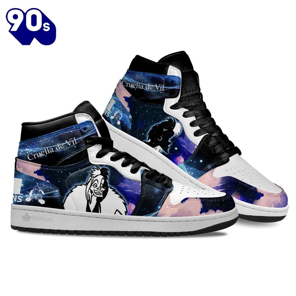 Cruella de Vil Silhouette J1 Shoes Custom For Fans Sneakers Cruella de Vil Silhouette J1 Shoes Custom For Fans Sneakers