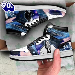 Cruella de Vil Silhouette J1 Shoes Custom For Fans Sneakers