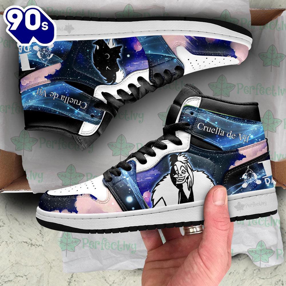 Cruella de Vil Silhouette J1 Shoes Custom For Fans Sneakers Cruella de Vil Silhouette J1 Shoes Custom For Fans Sneakers