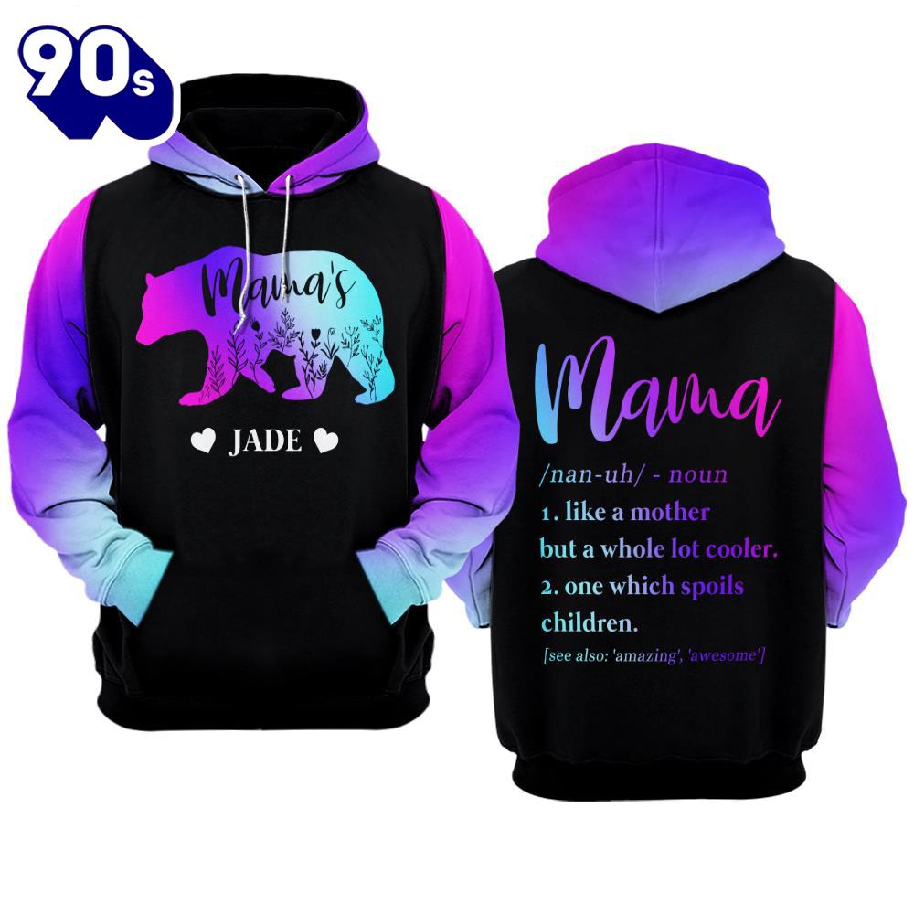 Custom Autism Awareness Hoodie 3D Mama Bear Gift Christmas Custom Autism Awareness Hoodie 3D Mama Bear Gift Christmas